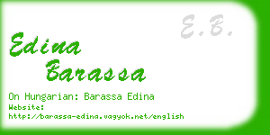 edina barassa business card